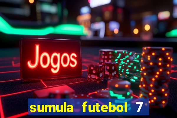 sumula futebol 7 society excel